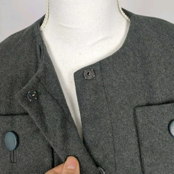 Vintage Neiman Marcus Button Up Wool Belted Jacket - Picture 5 of 6